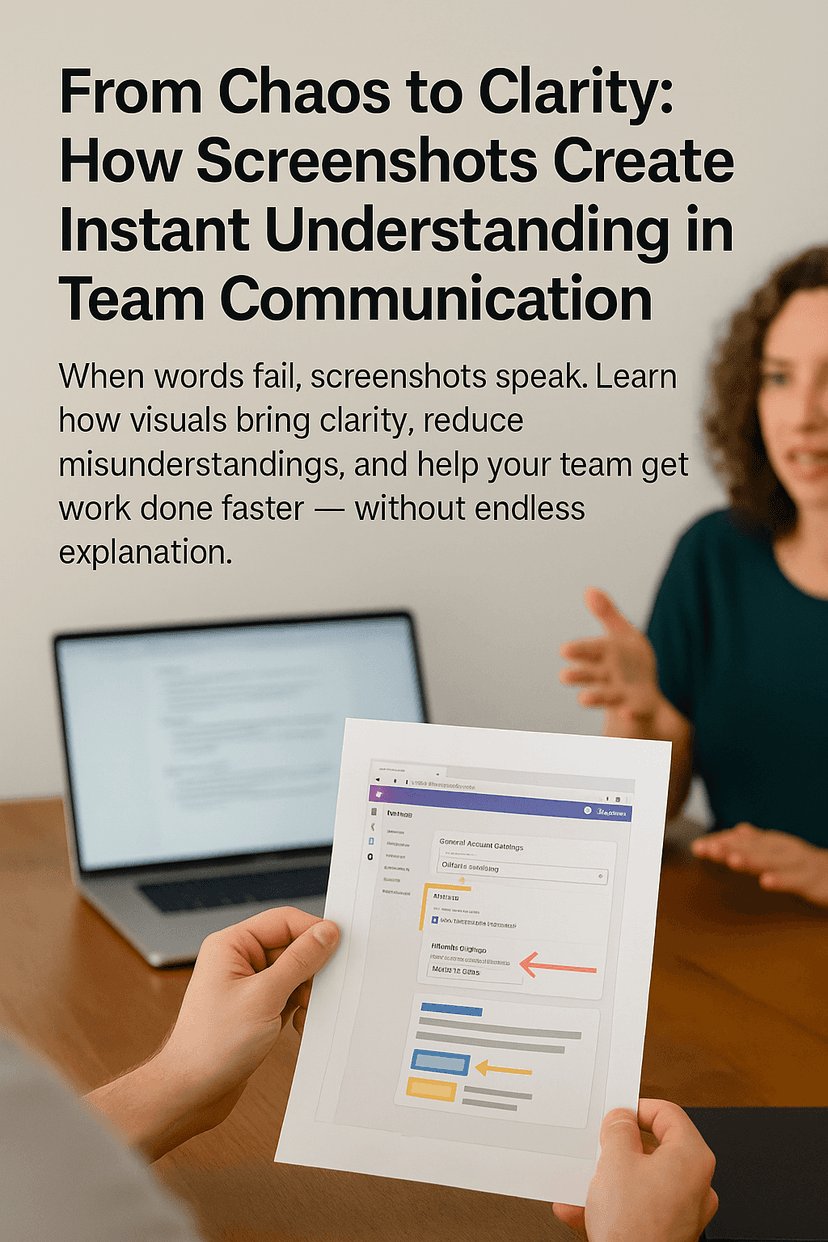 Cover Image for From Chaos to Clarity: How Screenshots Create Instant Understanding in Team Communication
